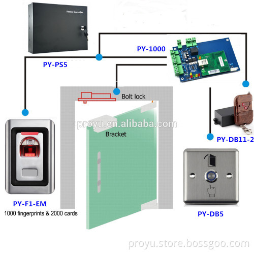 Proyu network single door two way china door control wiegand controller PY-1000